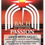 2005-09 Bach St Matthew Passion Open Rehearsal