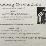 2006-05 Bach St Matthew Passion